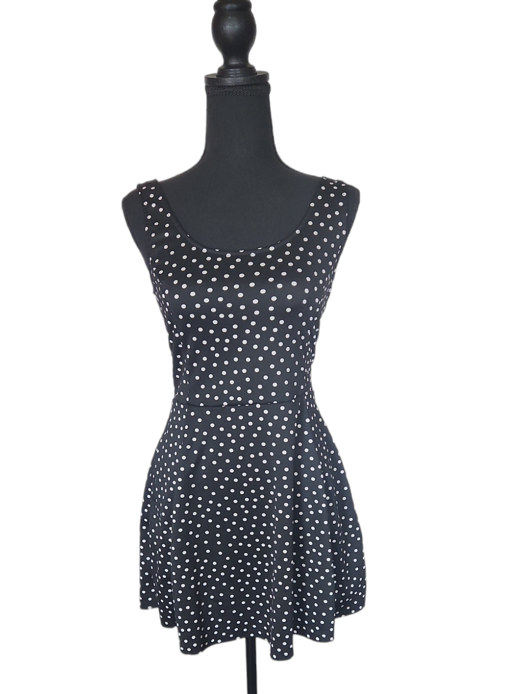 Divided H&M - Sleeveless Black Polka Dot Dress