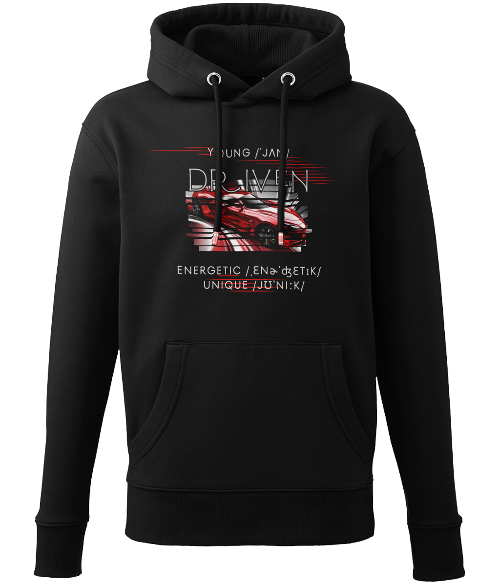 Eco-Friendly Unisex Hoodie - Young, Driven, Energetic, Unique