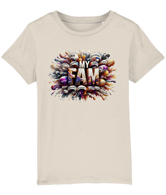 Organic Cotton Kids T-Shirt -  My Fam