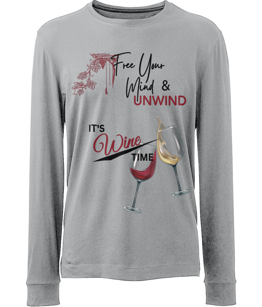 Eco-Friendly Unisex Long Sleeve T-Shirt - It's Wine time