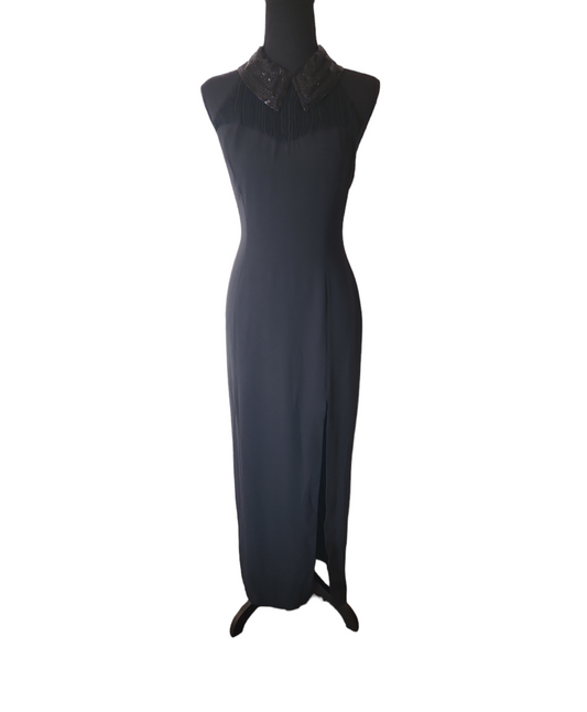 Myles Studio for the Warrens - Black Sequin Collar Sheath Dress