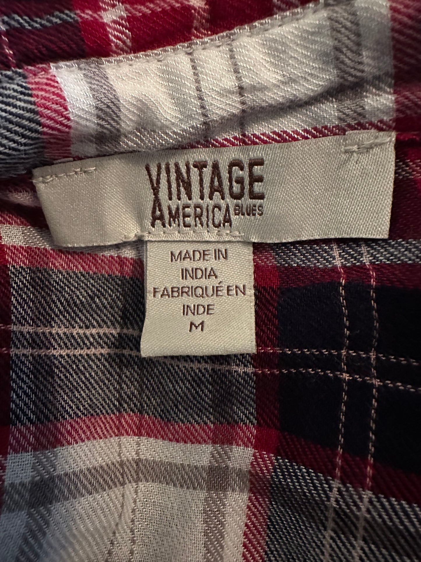 Vintage America Blues - Blue and Red Plaid Shirt