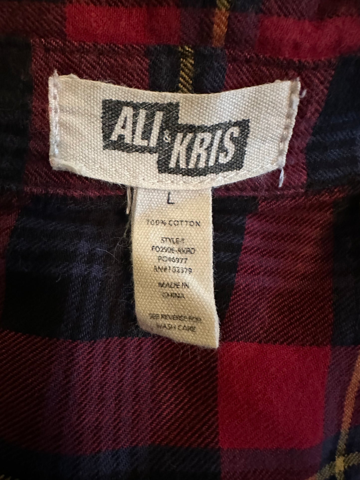 Ali & Kris - Blue and Red Plaid Shirt