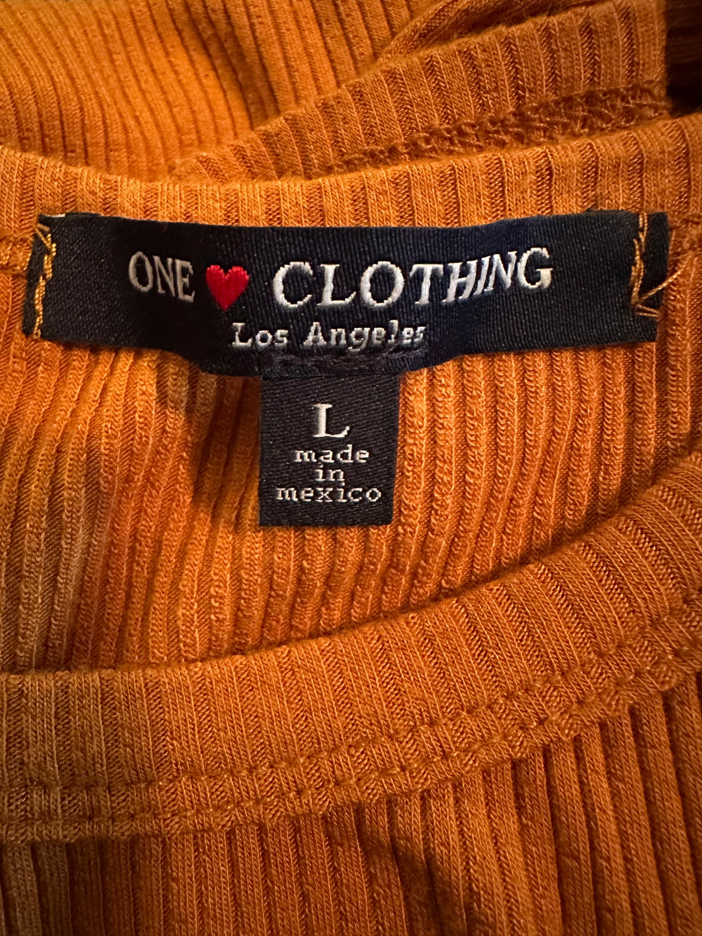 One Love Clothing Los Angeles - Orange Midi Tank Dress