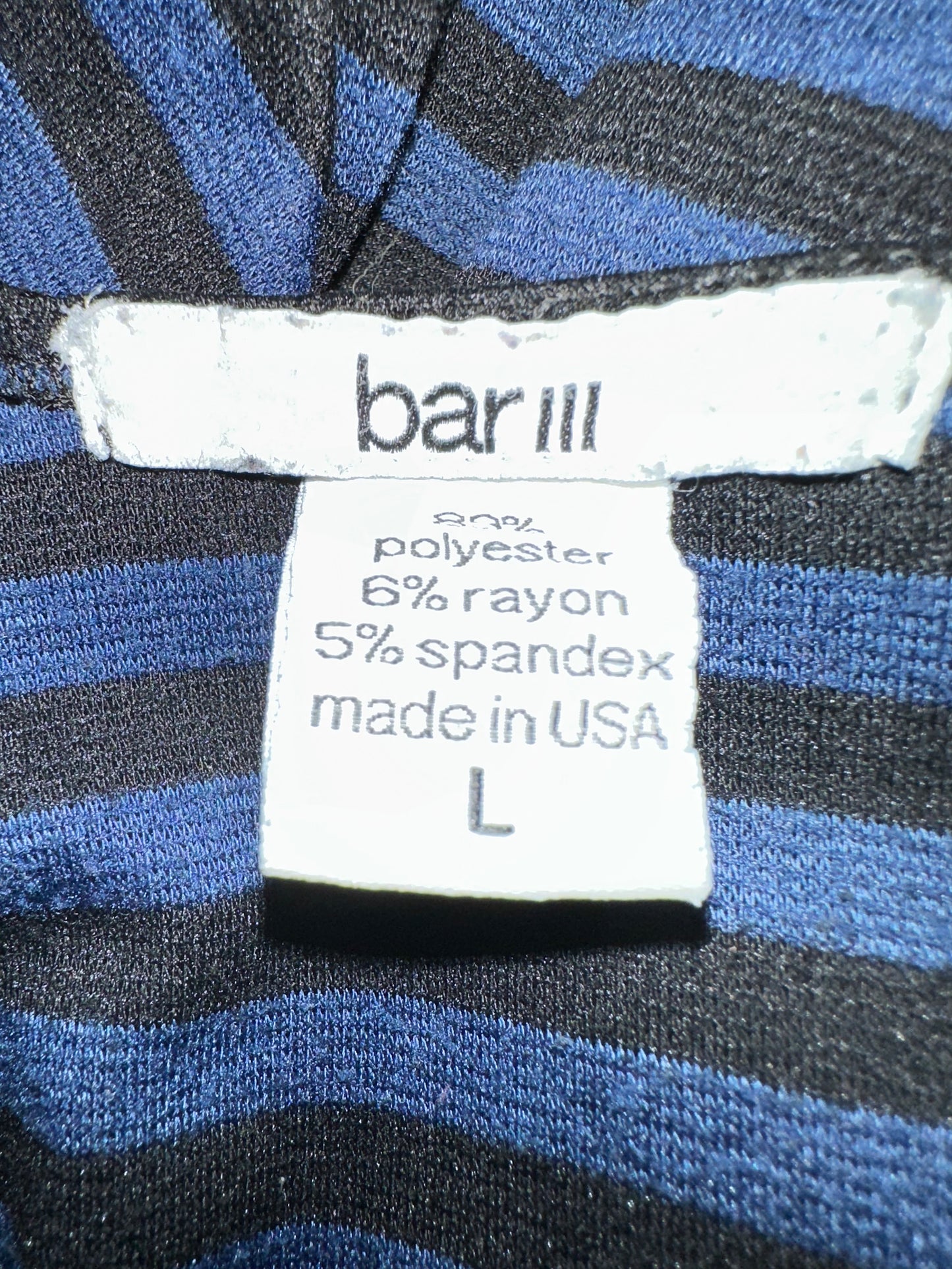 Bar III - Blue and Black Stripe Flare Dress
