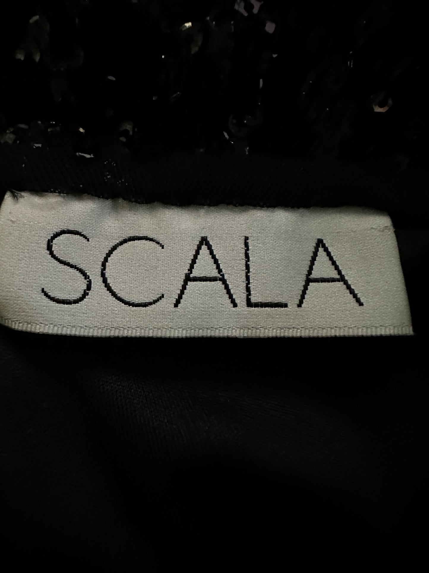 (NWT) Scala - Black and Silver Sequin Dress