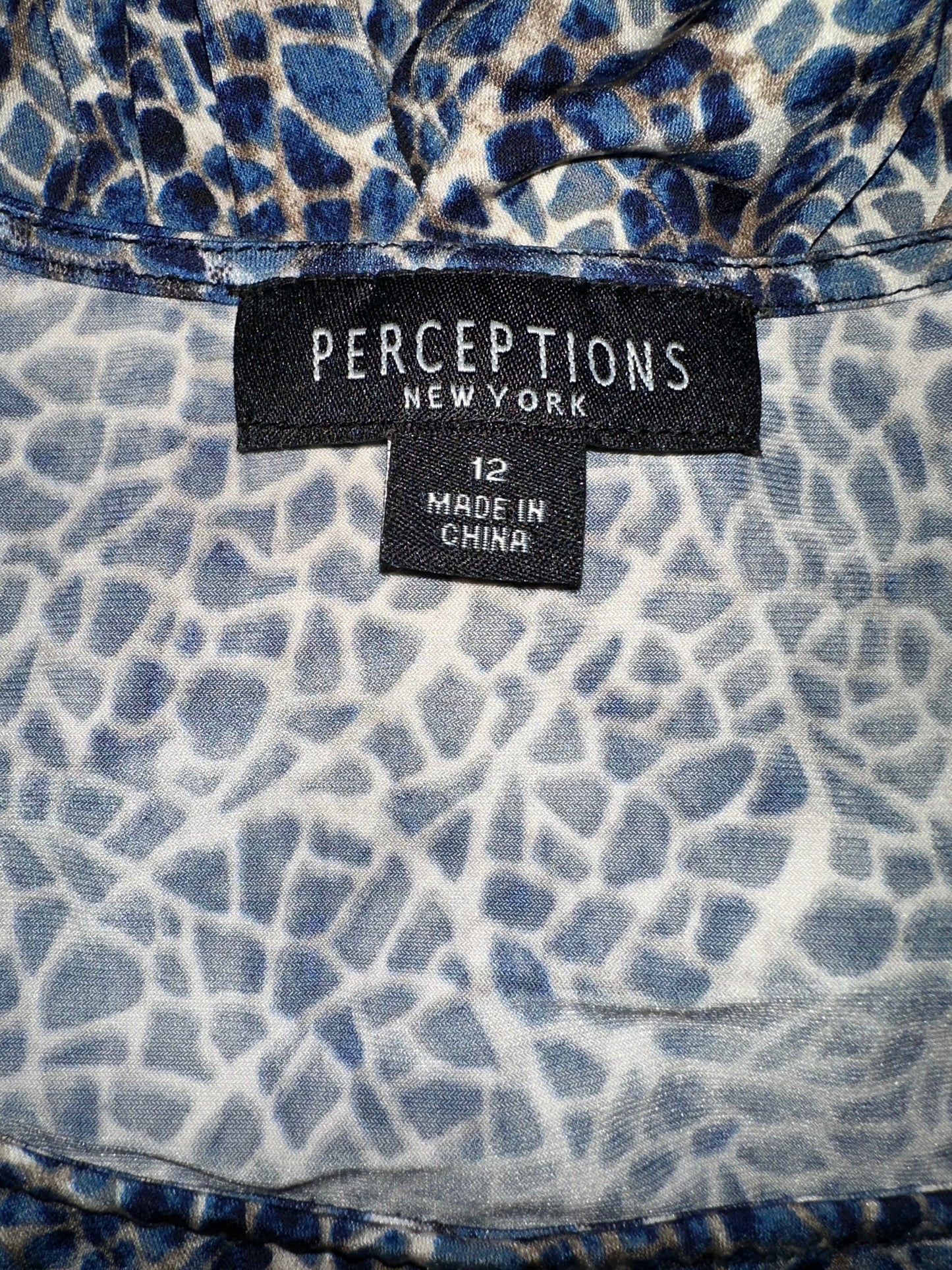 Perceptions New York - Blue Leopard Blouson