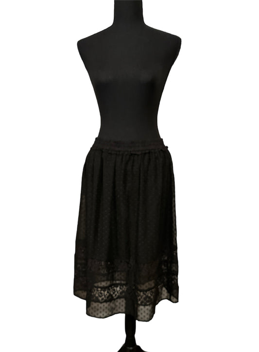 Black Rain - Black Gathered Skirt