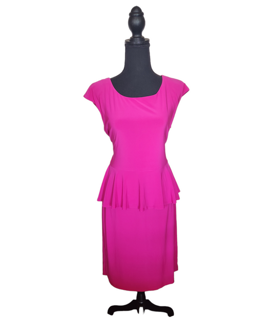 Ronni Nicole - Berry Pink Peplum Dress