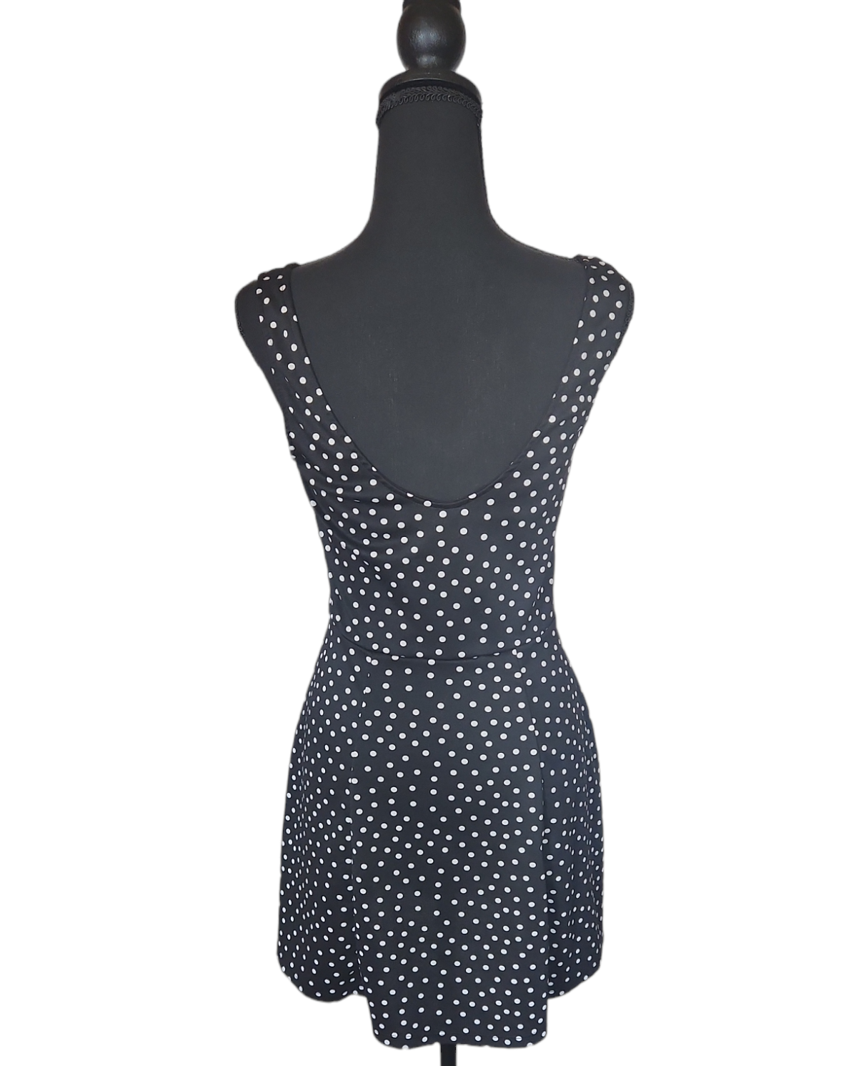 Divided H&M - Sleeveless Black Polka Dot Dress