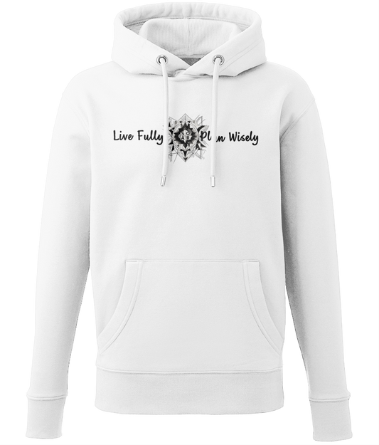 Eco-Friendly Unisex Hoodie - Live Fully, Plan Wisely