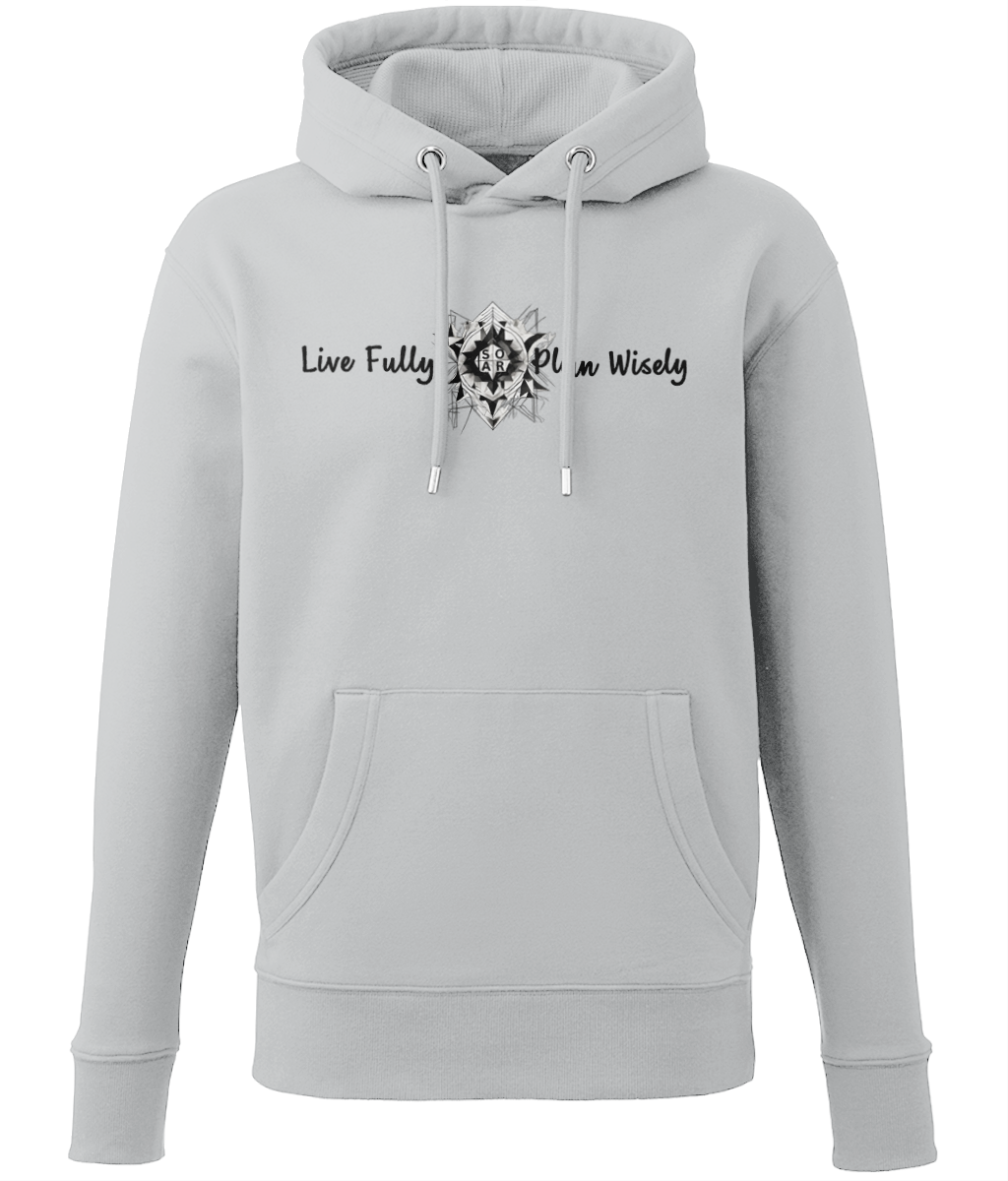Eco-Friendly Unisex Hoodie - Live Fully, Plan Wisely